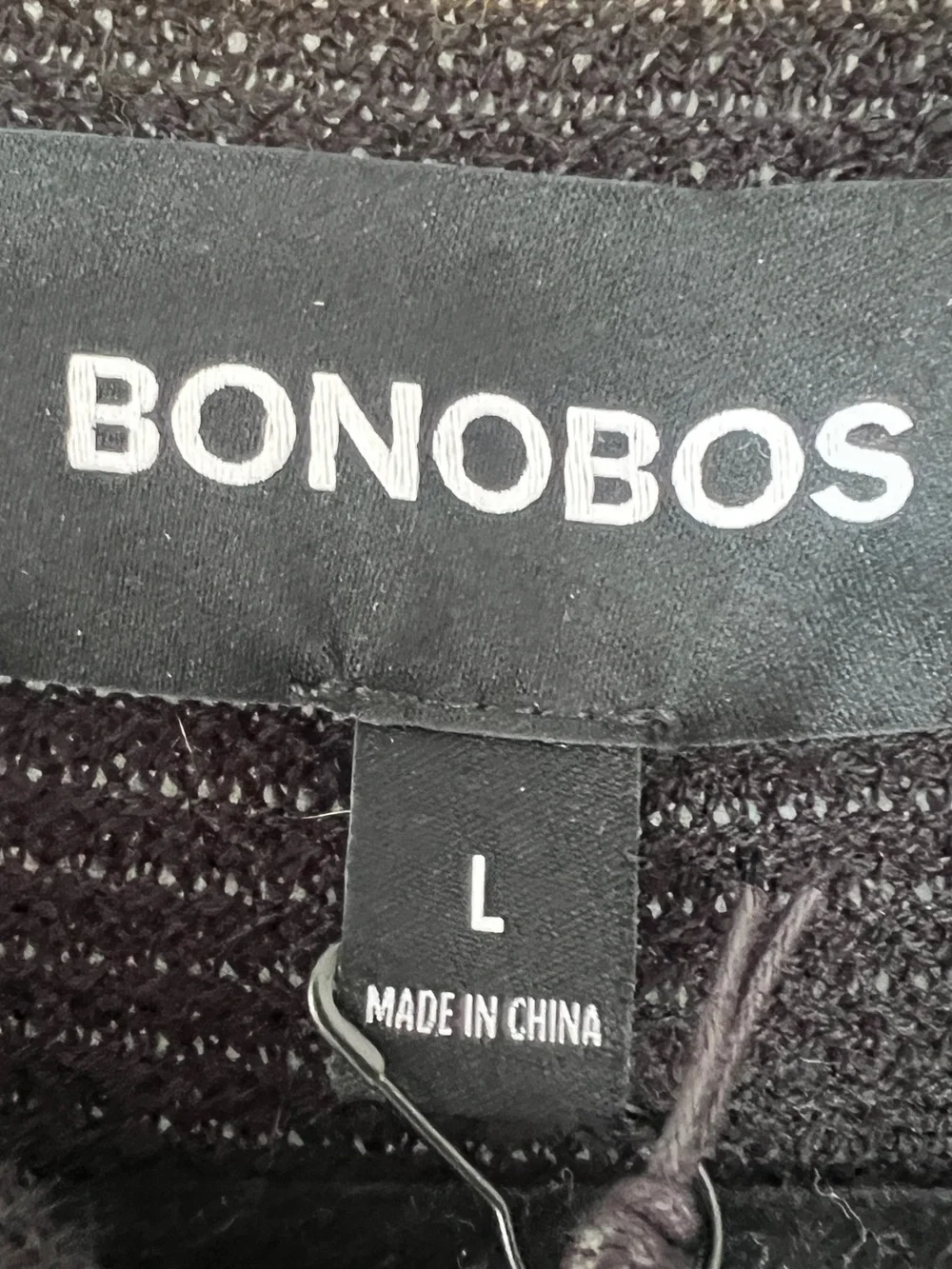 Bonobos Black Knit Sweater- L